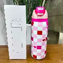 Owala 32 Oz - Pink and White Plaid1.webp