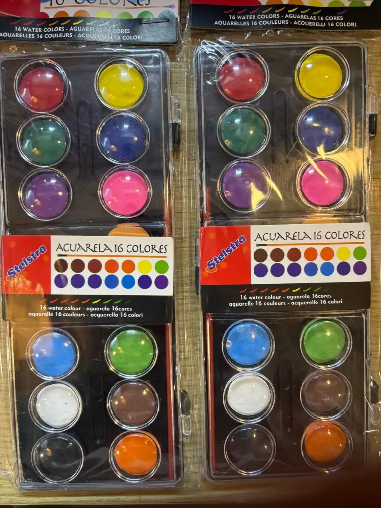 Kids Watercolor Set, Painting Art Supplies for Preschool - 16 Colors