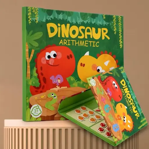 [PO-P043] Dinosaur Arithmetic Book - Mаɡnеtiс Number Book For Learning and Teaching, Early Education Book For Kids